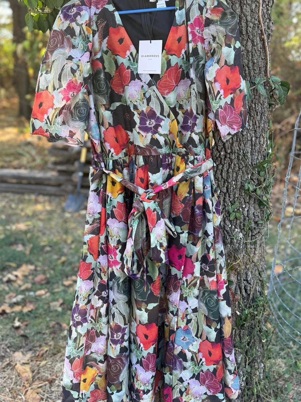 Floral Black Multicolor Dress